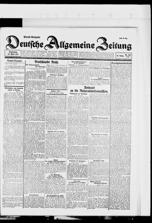 Deutsche allgemeine Zeitung vom 20.04.1922