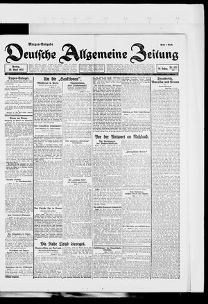 Deutsche allgemeine Zeitung on Apr 28, 1922