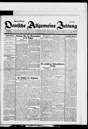 Deutsche allgemeine Zeitung vom 29.04.1922