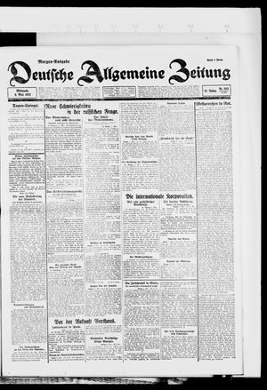 Deutsche allgemeine Zeitung vom 03.05.1922