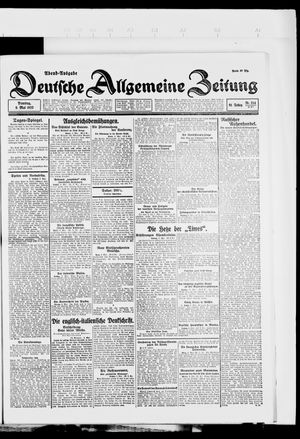 Deutsche allgemeine Zeitung vom 09.05.1922