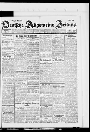 Deutsche allgemeine Zeitung on May 13, 1922