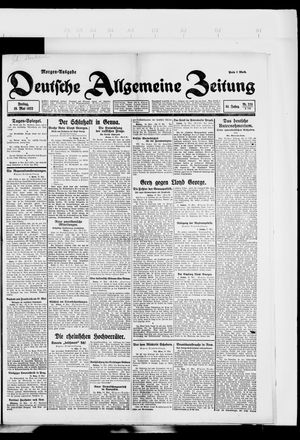 Deutsche allgemeine Zeitung vom 19.05.1922
