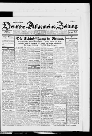Deutsche allgemeine Zeitung vom 19.05.1922