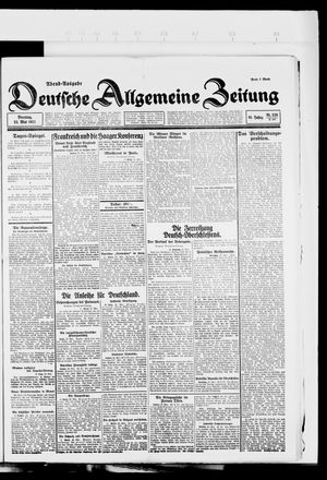 Deutsche allgemeine Zeitung on May 23, 1922