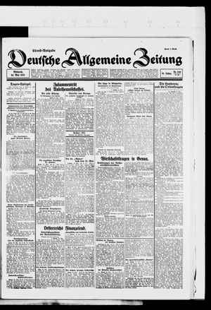 Deutsche allgemeine Zeitung on May 24, 1922
