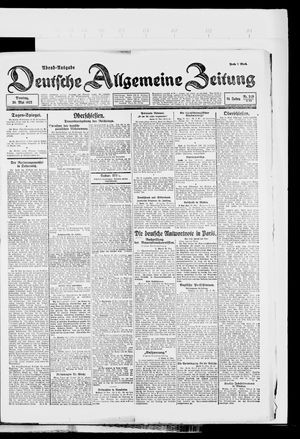 Deutsche allgemeine Zeitung on May 30, 1922