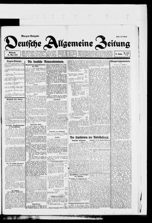 Deutsche allgemeine Zeitung vom 31.05.1922