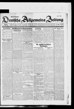 Deutsche allgemeine Zeitung vom 31.05.1922