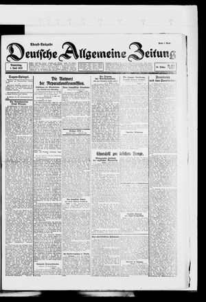 Deutsche allgemeine Zeitung on Jun 1, 1922