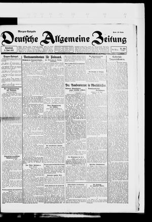 Deutsche allgemeine Zeitung on Jun 3, 1922