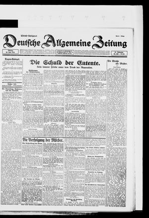 Deutsche allgemeine Zeitung on Jun 26, 1922