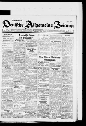 Deutsche allgemeine Zeitung on Jun 30, 1922