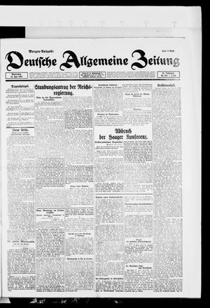 Deutsche allgemeine Zeitung vom 13.07.1922