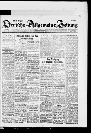 Deutsche allgemeine Zeitung vom 13.07.1922