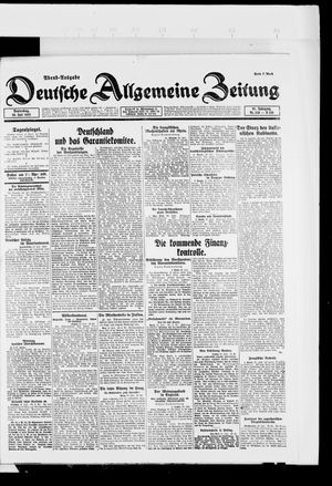 Deutsche allgemeine Zeitung vom 20.07.1922