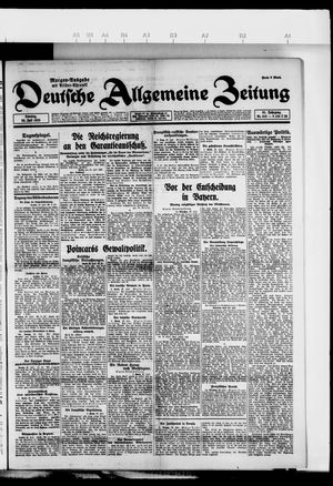 Deutsche allgemeine Zeitung vom 23.07.1922