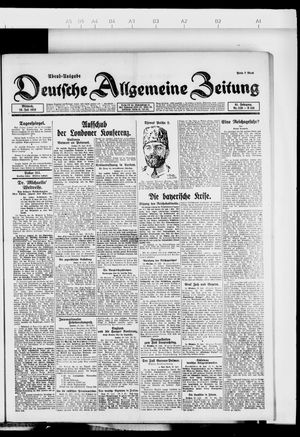 Deutsche allgemeine Zeitung vom 26.07.1922
