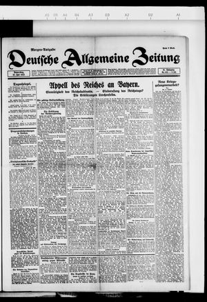 Deutsche allgemeine Zeitung on Jul 27, 1922