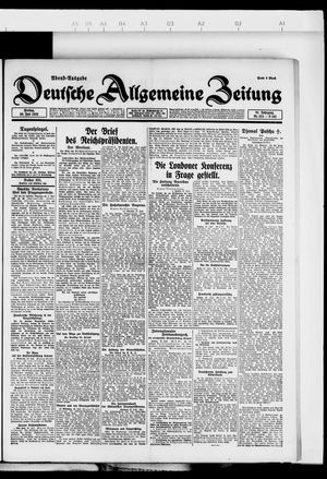 Deutsche allgemeine Zeitung vom 28.07.1922