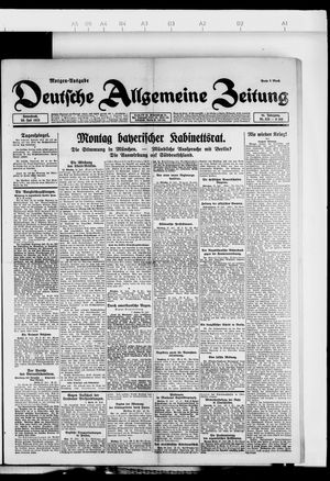 Deutsche allgemeine Zeitung vom 29.07.1922