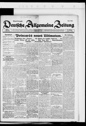 Deutsche allgemeine Zeitung on Jul 31, 1922