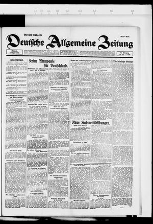 Deutsche allgemeine Zeitung on Aug 2, 1922