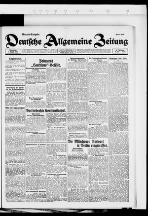 Deutsche allgemeine Zeitung vom 03.08.1922