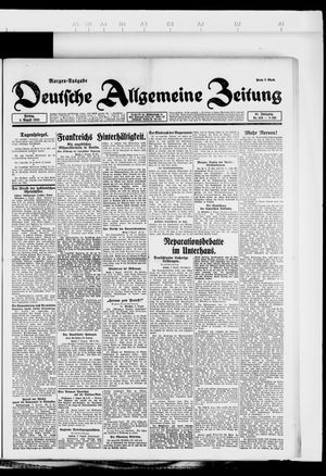 Deutsche allgemeine Zeitung vom 04.08.1922
