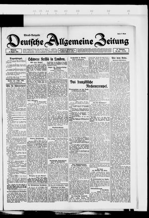 Deutsche allgemeine Zeitung vom 09.08.1922