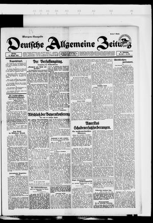 Deutsche allgemeine Zeitung vom 11.08.1922