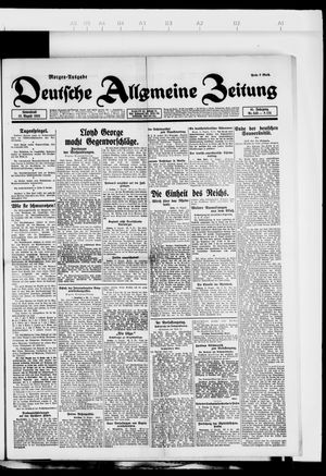 Deutsche allgemeine Zeitung vom 12.08.1922