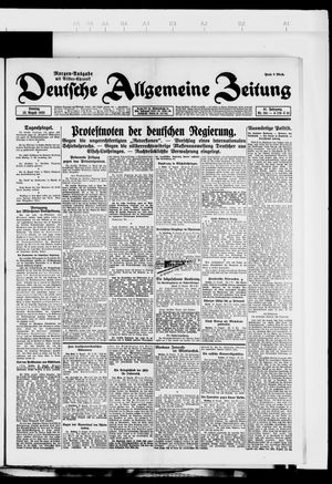 Deutsche allgemeine Zeitung on Aug 13, 1922