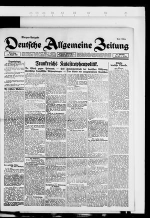 Deutsche allgemeine Zeitung on Aug 17, 1922