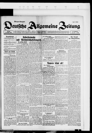 Deutsche allgemeine Zeitung vom 18.08.1922