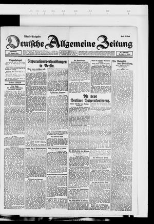 Deutsche allgemeine Zeitung vom 19.08.1922