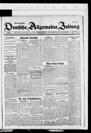 Deutsche allgemeine Zeitung on Aug 21, 1922