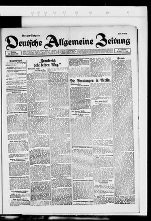Deutsche allgemeine Zeitung vom 22.08.1922