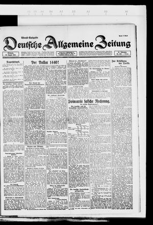 Deutsche allgemeine Zeitung vom 23.08.1922