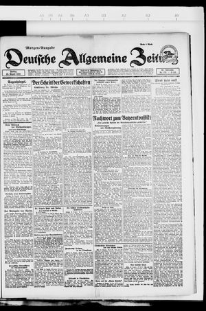 Deutsche allgemeine Zeitung vom 25.08.1922