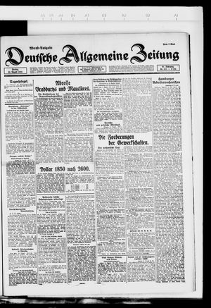 Deutsche allgemeine Zeitung vom 25.08.1922