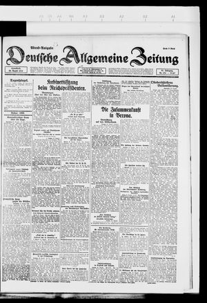 Deutsche allgemeine Zeitung vom 26.08.1922
