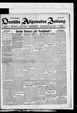 Deutsche allgemeine Zeitung vom 02.09.1922