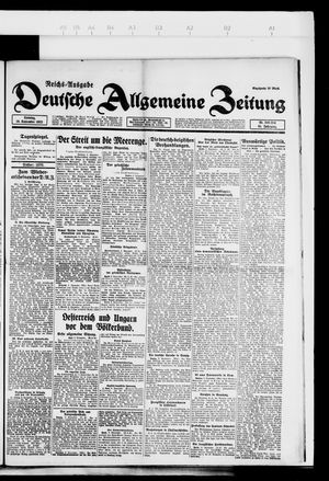 Deutsche allgemeine Zeitung vom 10.09.1922