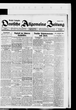 Deutsche allgemeine Zeitung vom 19.09.1922