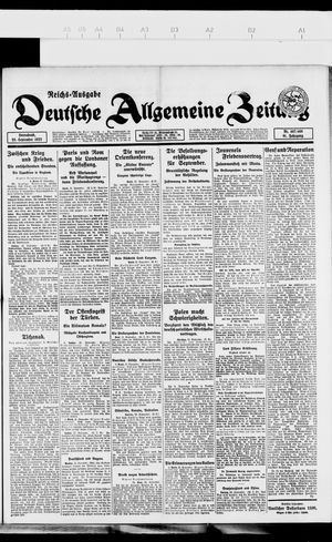 Deutsche allgemeine Zeitung vom 23.09.1922