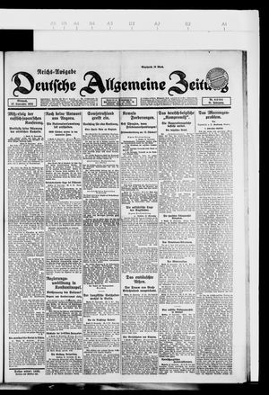 Deutsche allgemeine Zeitung vom 27.09.1922