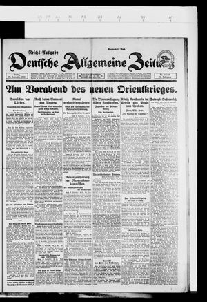 Deutsche allgemeine Zeitung vom 29.09.1922