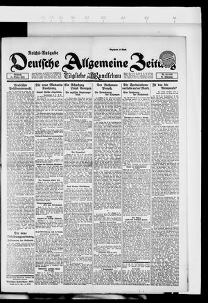 Deutsche allgemeine Zeitung on Oct 11, 1922