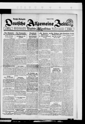 Deutsche allgemeine Zeitung vom 29.10.1922